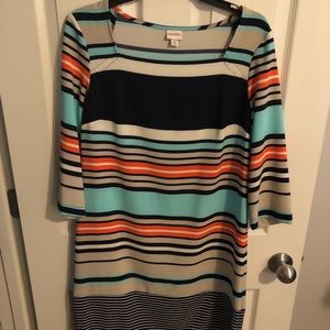 Above the knee, striped dress